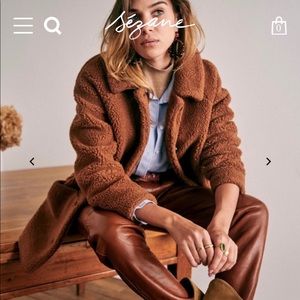 Sezane Isae Teddy Coat